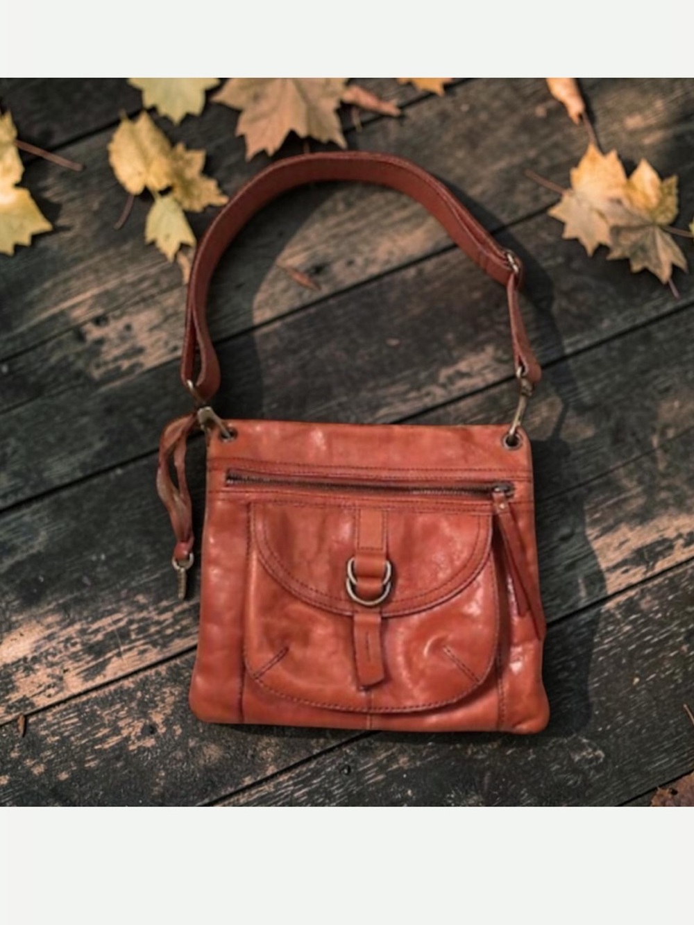 Fossil Sasha Vintage Leather
Crossbody Bag Burnt Orange Boho
Shoulder Purse M/L